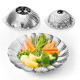 2-Pack Vegetable Steamer Basket Set with Safety Tool - Large and Standard size